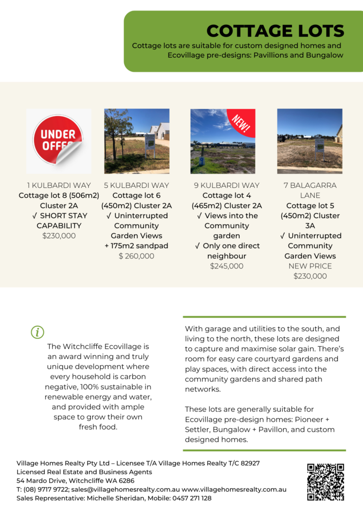 VHR Lots For Sale Witchcliffe Ecovillage