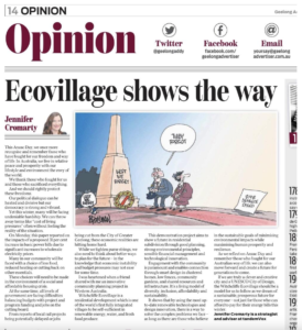 Ecovillage Shows The Way Geelong Advertiser April 2023