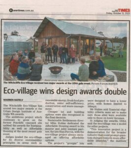 Ecovillage wins design awards double AMR Times 13.10.23