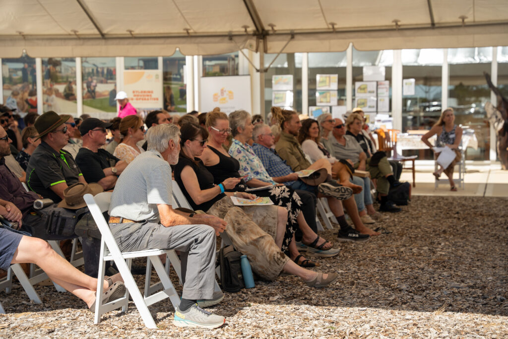 Visitors attending the expert talks