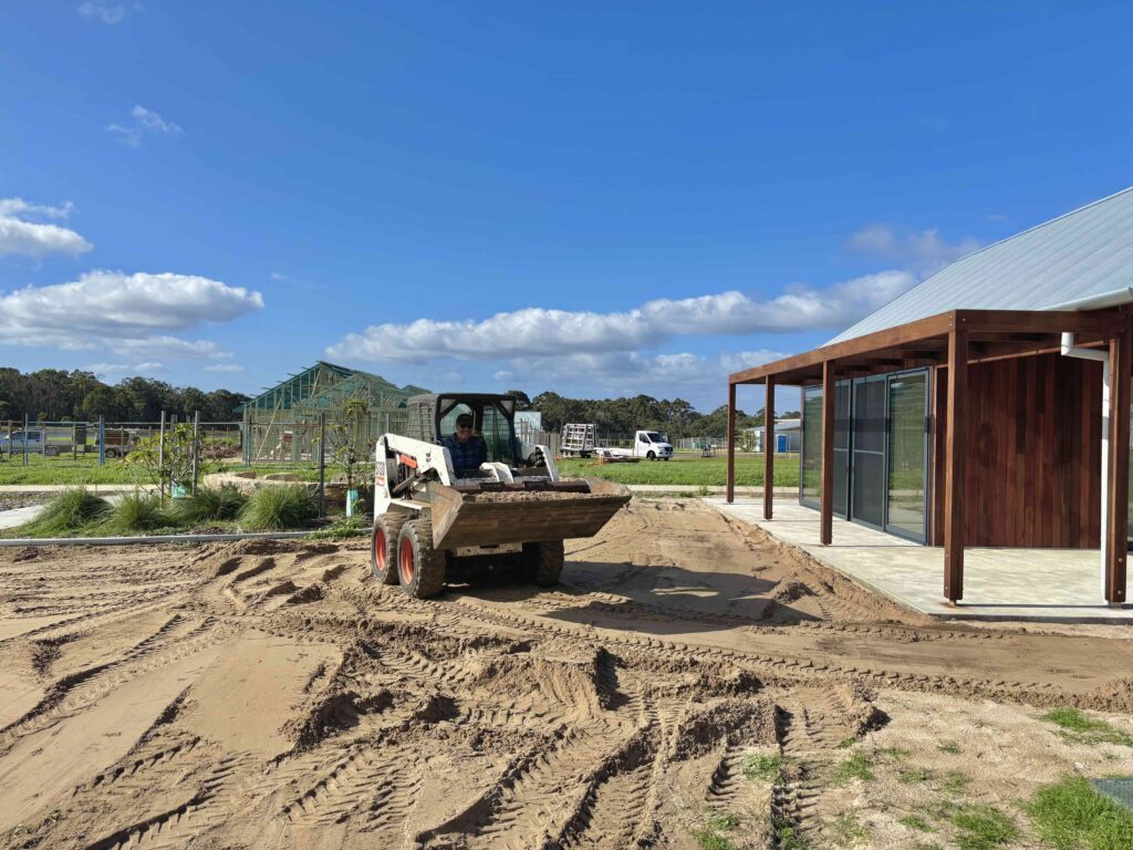 Community Shed Handovers - Stage Four 2 4a community garden lawn Mike